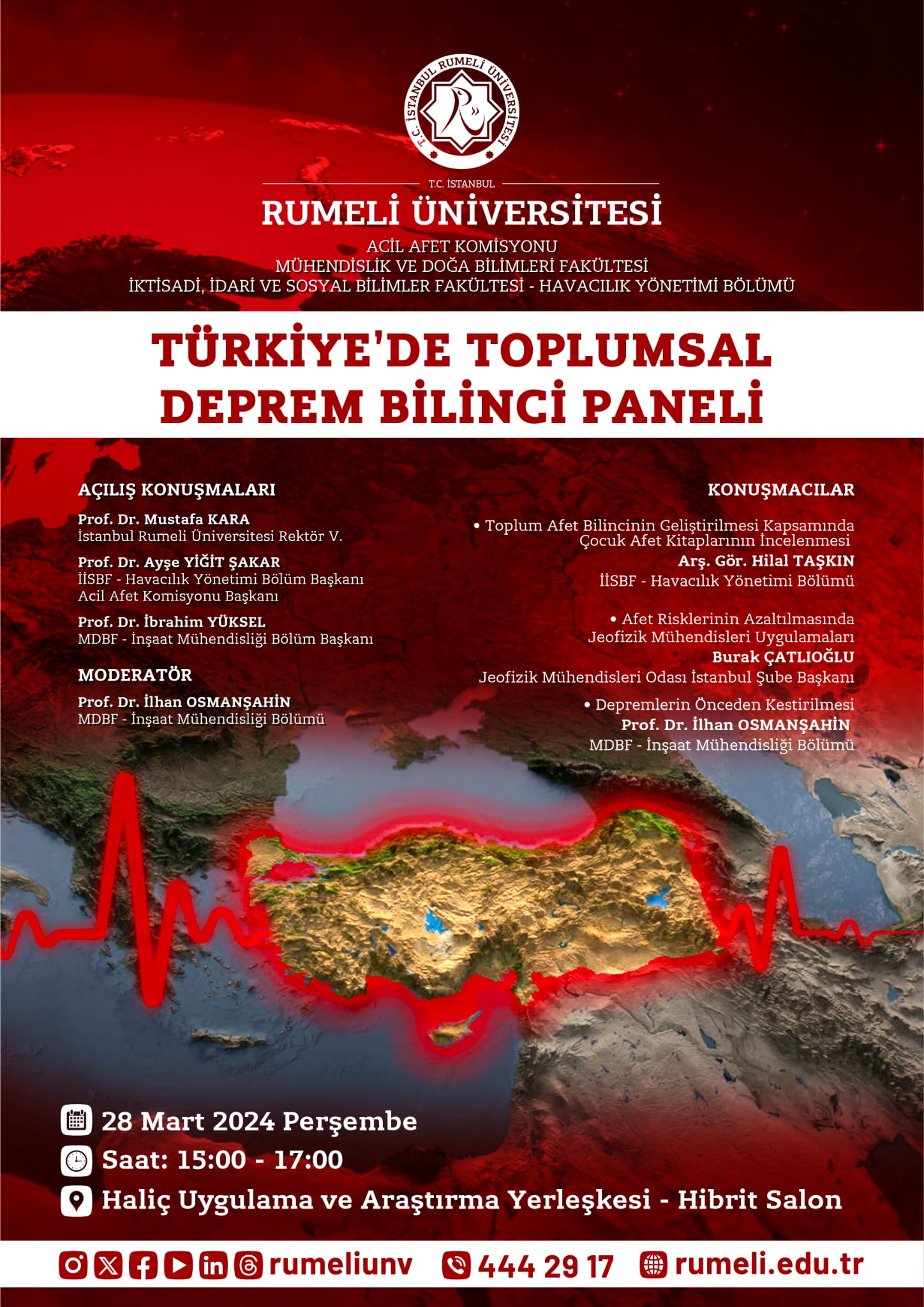 Türkiye'de Toplumsal Deprem Bilinci Paneli
